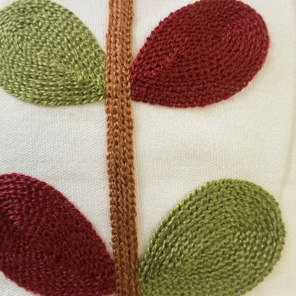 Kittmin Embroidered Boho Fall Floral Decorative Set Of 2 Throw Pillows Couch - Picture 8 of 10